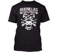 Fashion Men Japan Pro Bullet Club Guerillas of Destiny - Custom Men's T-Shirt Tee Navy Blue XL Unisex 100% Cotton Short-Sleeve T-Shirts Black XXL