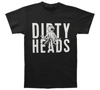 Fashion Men Summer Printed T Shirt Dirty Heads Mens Octopus Slim Fit T-Shirts Black 3XL