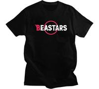 Fashion Men T Shirts Beastars Short Sleeved 100% Cotton T-Shirt O-Neck Summer Furry Manga Tshirt Wolf Animals Tee Manches Courtes(Large)