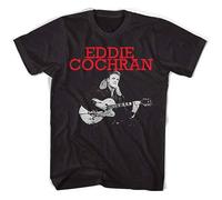 Fashion Men's Eddie Cochran T Shirt Rockabilly Black 3XL