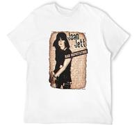 Fashion Mens Joan Jett Bad Reputation Custom Casual T Shirt Print Tops White XXL