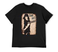 Fashion Mens Joan Jett Bad Reputation Custom Design Casual T Shirt Print Tops Black L