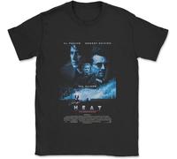 Fashion Men's Movie Heat Al Pacino Robert De NIRO Movie T Shirt Black