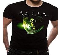 Fashion Mens T Shirt Casual Tshirt Funny T Shirt Alien Isolation Game Cover T Shirt Black L