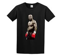 Fashion Men's T-Shirt Mike Tyson Iron Mike Boxes Boxing Crew Neck Tops Tee Black M