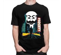 Fashion Mr Robot T Shirt Men Short Sleeve Cotton Fsociety Tshirt Streetwear T-Shirt Hacker Tee Tops Harajuku Clothing Gift Black M