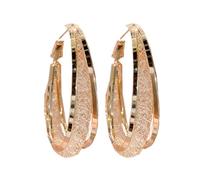 Fashion Oval Earrings for Women, Woven Mesh Dangle Earrings with 925 Silver Needle, Lightweight Statement Drop Jewelry for Party, Wedding, and Daily Wear