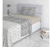 Fashion Parure de lit en Microfibre, Ensemble de draps Made in Italy, Ingrid, 1 Place