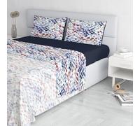 Fashion Parure de lit en Microfibre, Ensemble de draps Made in Italy, Lena, 2 Places