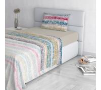 Fashion Parure de lit en Microfibre, Ensemble de draps Made in Italy, Love Lines, 1 Place et demie