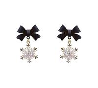 Fashion pour femmes élégant bowknot snowflake pendentif de Noël Bijouts de fête de fête de Noël