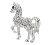 Fashion Rhinestones Animal Brooch Pin Men Women Lapel Alloy Brooches Charming Jewelry Scarves Pins Clothing Accessories for Family and Friends Silver