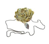 Fashion Rose Evening Sac à main avec Stral Président Petit Sac à bandoulière Parfait pour la mariée et le bal de fin d'année Sac de demoiselle d'honneur, Or électroplaté