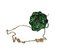 Fashion Rose Evening Sac à main avec Stral Président Petit Sac à bandoulière Parfait pour la mariée et le bal de fin d'année Sac de demoiselle d'honneur, Vert électroplaté