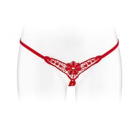 Fashion Secret String Ficelle Rouge Ouvert Dentelle Motif Fleur Taille Unique