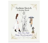 Fashion Sketch Coloring Book for Teens & Adults