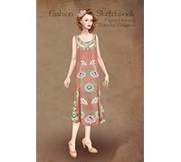 Fashion Sketchbook Figure Drawing Poses For Designers: Fashion Sketch Templates With 1920 Vintage Art Deco Style Dress Illustration