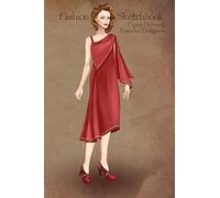 Fashion Sketchbook Figure Drawing Poses For Designers: Fashion Sketch Templates With 1920 Vintage Style Illustration Of A Red Dress