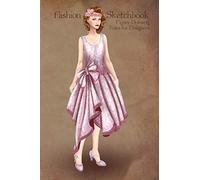 Fashion Sketchbook Figure Drawing Poses For Designers: Fashion Sketch Templates With 1920 Vintage Style Pink Flapper Dress Illustration