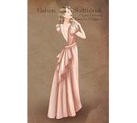 Fashion Sketchbook Figure Drawing Poses For Designers: Fashion Sketch Templates With 1930 Vintage Style Illustration With Light Pink Dress