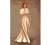 Fashion Sketchbook Figure Drawing Poses For Designers: Fashion Sketch Templates With 1930 Vintage Style Illustration Of Pink Gown