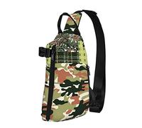 Fashion Sling Shoulder Backpack Sports de Plein air Daypack Camouflage Houndstooth Leopard Print Tartan Paisley Floral, Mens and Boys Crossbody Backpack for Daily Outdoor