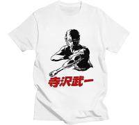 Fashion Space Adventure Cobra T-Shirt for Men O-Neck Short Sleeve 80s Japan Anime Manga Lover Tshirt Pure Cotton Tee Shirts Gift Men Manches Courtes(Large)