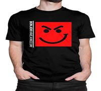 Fashion T-Shirt Bo-N Jo-VI Have A Nice Day Men'SRound Neck Short Sleeve Black XL