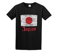 Fashion T-Shirt Cornelius White Flag of Japan Japanese Flag Hinomaru Cotton Round Neck for Men Black L