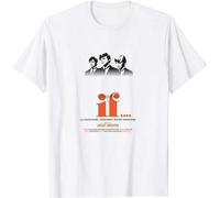 Fashion T-Shirt If Film Cinema Drama Thriller Sci FI Lindsay Anderson Malcolm Mcdowell Unisex T Vintage Gift Men Women Girls Unisex Black L