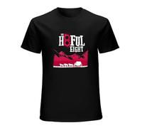 Fashion T-Shirt Mens Quentin Tarantino The Hateful Eight Movie HyenasPrinted Graphic ENS Top Black S