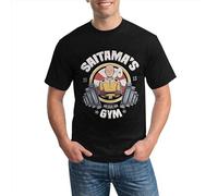 Fashion T-Shirt Men's SaitamaBreathable Crew Neck Black S