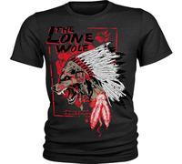 Fashion T-Shirt Men's The Lone WolfNative American Chief Tribe Black XL