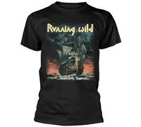 Fashion T-Shirt Running Wild 'Under Jolly Roger Album' Black XL
