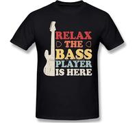 Fashion The Bass Player is Here Shirt Design Relax Funny Humor Fashion Internet Slang Tshirt Black XXL