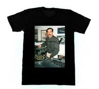 Fashion Tops Male Tshirt Men DJ Saddam Hussein Tshirt Technics 1200 Iraq House EDM Hip Hop Best T-Shirt Tees Harajuku Black M