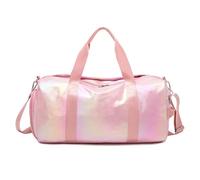 Fashion Travel Bags for Women Large Capacity Hand Luggage Waterproof Weekend Sac Voyage Female Messenger Bag Dry and Wet(Pink)