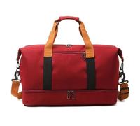 Fashion Travel Bags for Women Large Capacity Men's Sports Bag Waterproof Weekend Sac Voyage Female Messenger Bag Dry and Wet pour Gym Sport Voyages(Red)