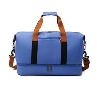 Fashion Travel Bags for Women Large Capacity Men's Sports Bag Waterproof Weekend Sac Voyage Female Messenger Bag Dry and Wet(Dark Blue)