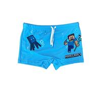 Fashion UK Costume Enfant Minecraft - Costume de Natation - Maillot de Bain garçon - Costume Piscine Enfant - Maillot de Bain Minecraft [Steve Monsters] (FR/ES, Âge, 9 Ans, Taille Normale, Bleu)