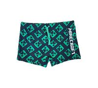 Fashion UK Costume Enfant Minecraft - Costume de Natation - Maillot de Bain garçon - Costume Piscine Enfant - Maillot de Bain Minecraft [Steve Monsters] (FR/ES, Âge, 10 Ans, Taille Normale, Noir)