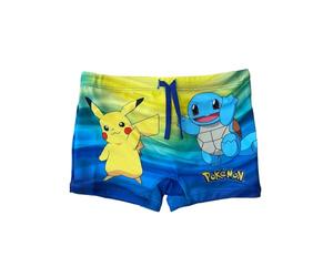 Fashion UK Costume Pokémon Officiel modèle Pikachu Squirtle. Boxer Mer en Polyester. Short de mer coloré pour Enfant. (10 Ans - 140 cm)