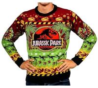 Fashion UK Jurassic Park Pull de Noël, multicolore, Taille XL