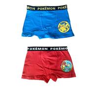 Fashion UK Lot de 2 culottes boxer Pokemon Slip pour enfant élastique, multicolore, 10 ans