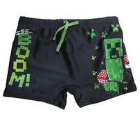 Fashion UK Minecraft Creeper Boxer de bain, Noir , 134