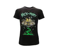 Fashion UK - Rick and Morty Faisceau Spatial de Vaisseau Spatial T-Shirt Original Officiel (L Large)
