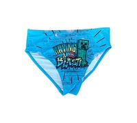 Fashion UK Slip de Bain Officiel Minecraft - Modèle Creeper S'amusant - Maillot de Bain en Polyester- Déguisement Garçon Enfant - Costume de Piscine