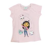 Fashion UK T-Shirt Gabby's Dollhouse. T-Shirt en Coton pour Fille. (Rose, 6 Ans)
