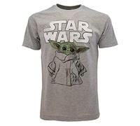 Fashion UK T-shirt The Mandalorian original Child Sketch Petit Yoda Gris - Gris - XXL