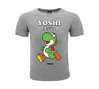 Fashion UK T Shirt Yoshi T-shirt officiel 100 % coton Gris Fabriqué sur Licence Tailles enfant garçon - Gris - 5 ans